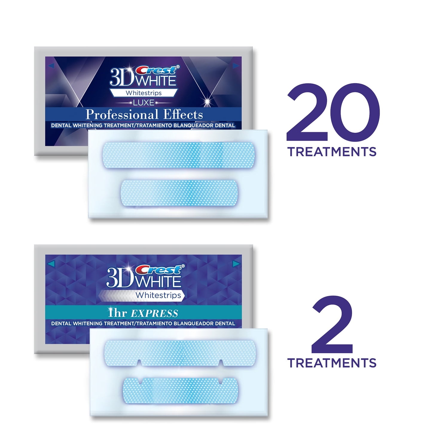 Crest 3D White Whitestrips Luxe Professional Effects Teeth Whitening Kit, 20 Treatments, Removes 14 Years of Stains